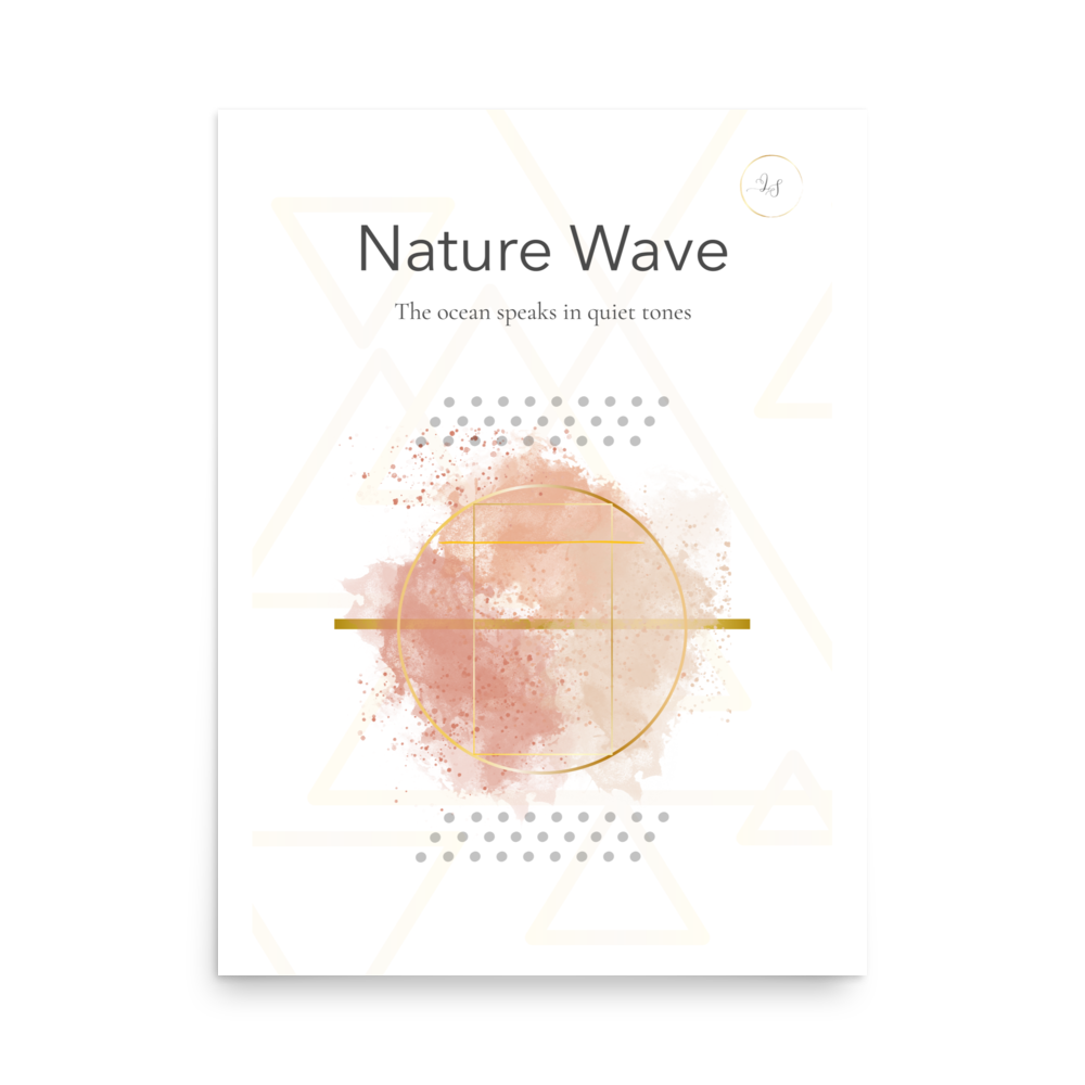 Nature Wave minimalist abstract wall art print size 18*24