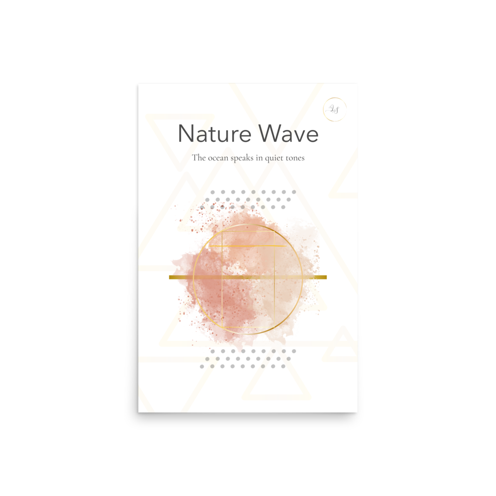 Nature Wave minimalist abstrect wall art print size 20*30