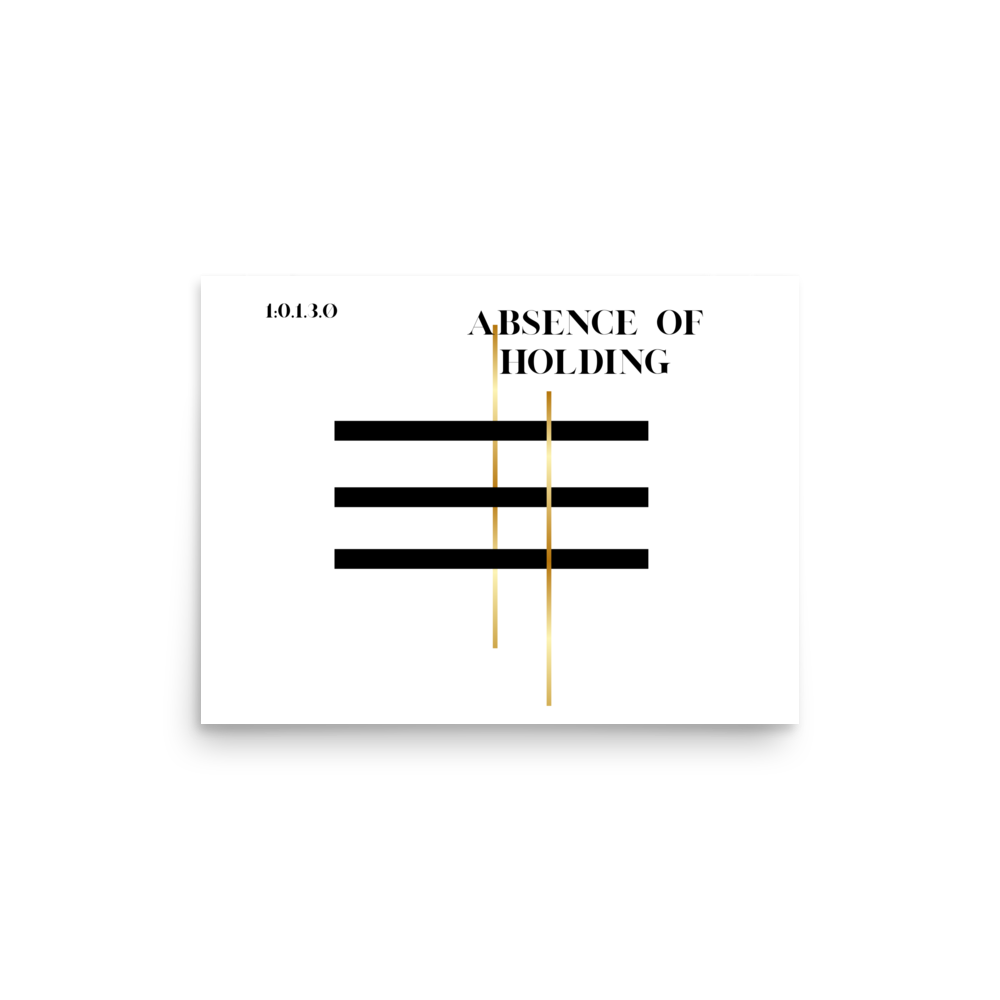Minimalist abstract wall art print with geometric design titled Absence of Holding
