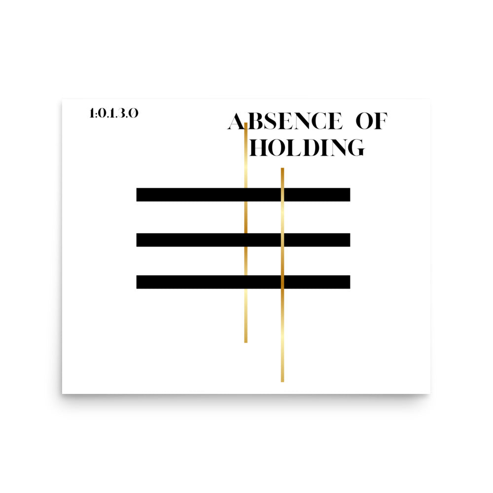 Minimalist abstract wall art print with geometric design titled Absence of Holding
