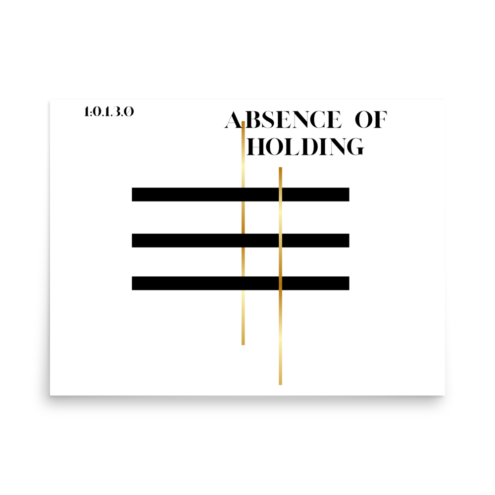 Minimalist abstract wall art print with geometric design titled Absence of Holding
