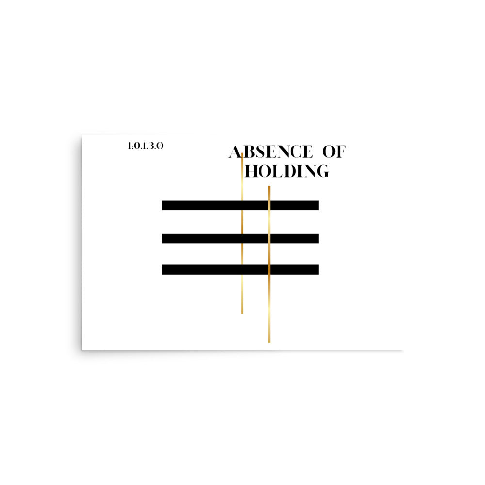 Minimalist abstract wall art print with geometric design titled Absence of Holding
