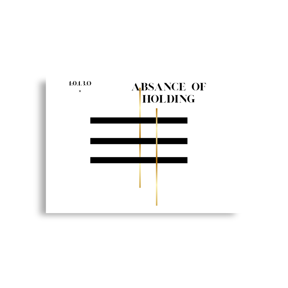 Minimalist abstract wall art print with geometric design titled Absence of Holding

