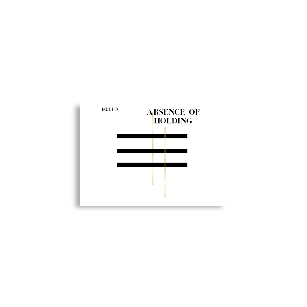 Minimalist abstract wall art print with geometric design titled Absence of Holding
