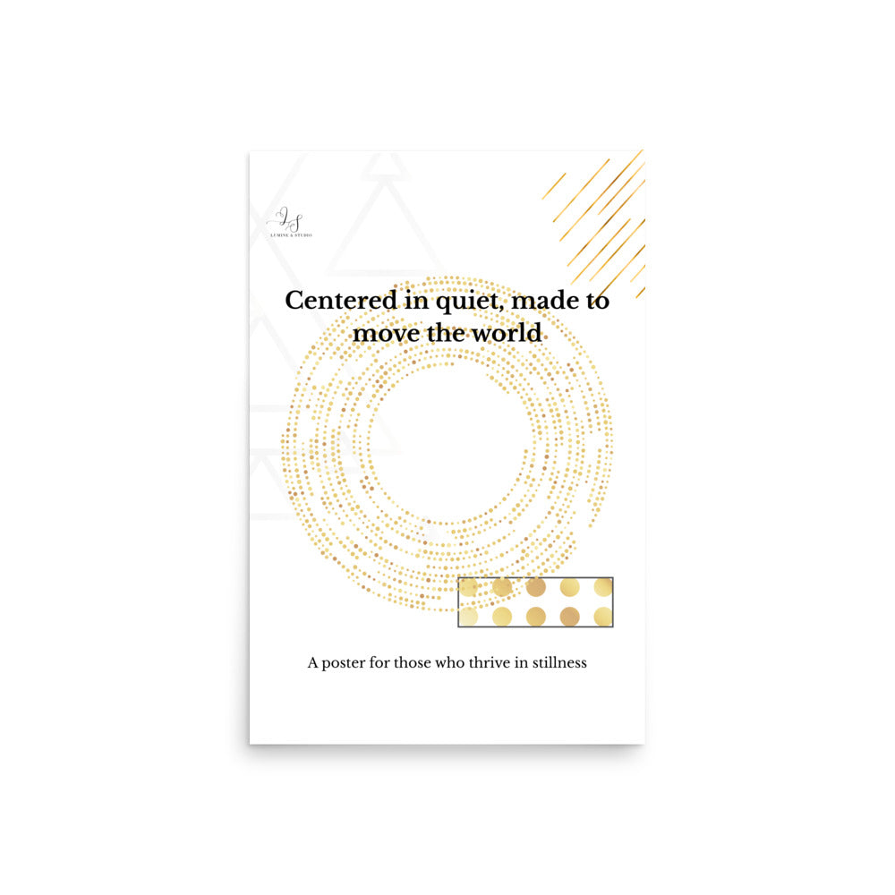 Minimalist geometric matte poster in 20x30 size, front view