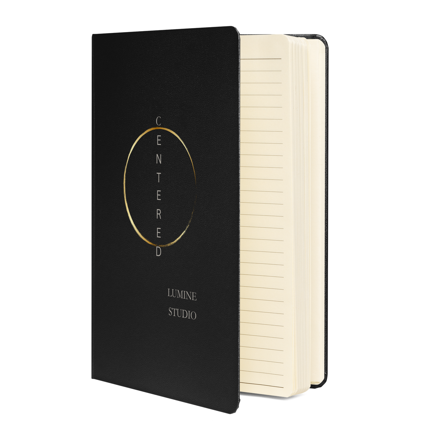 Centered - Lined Notebook Black