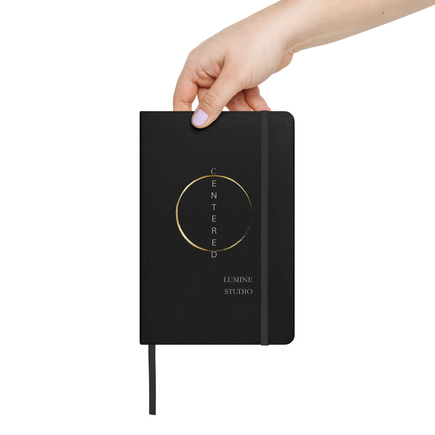 Centered - Lined Notebook Black