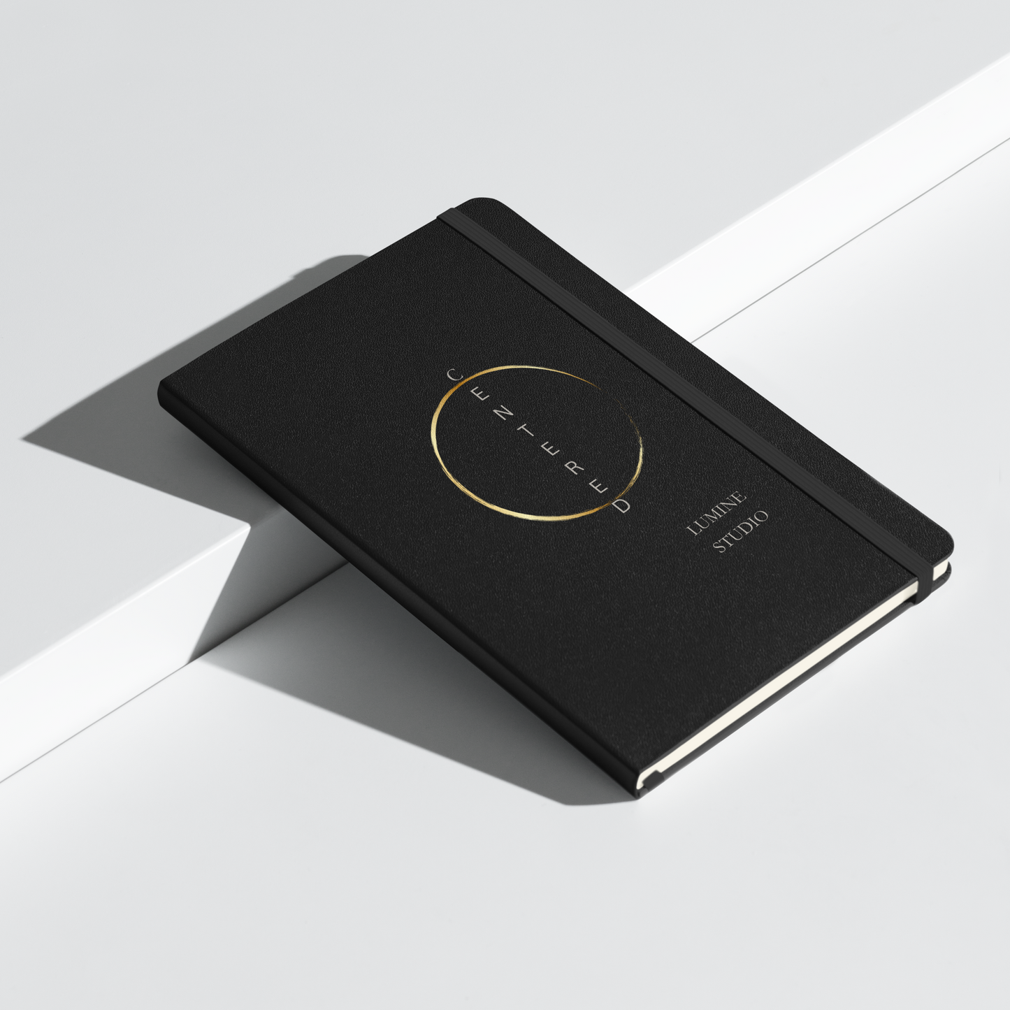Centered - Lined Notebook Black