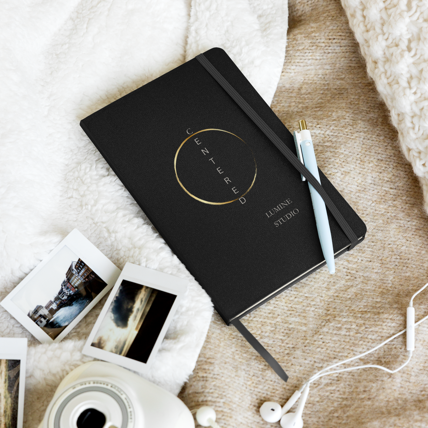 Centered - Lined Notebook Black