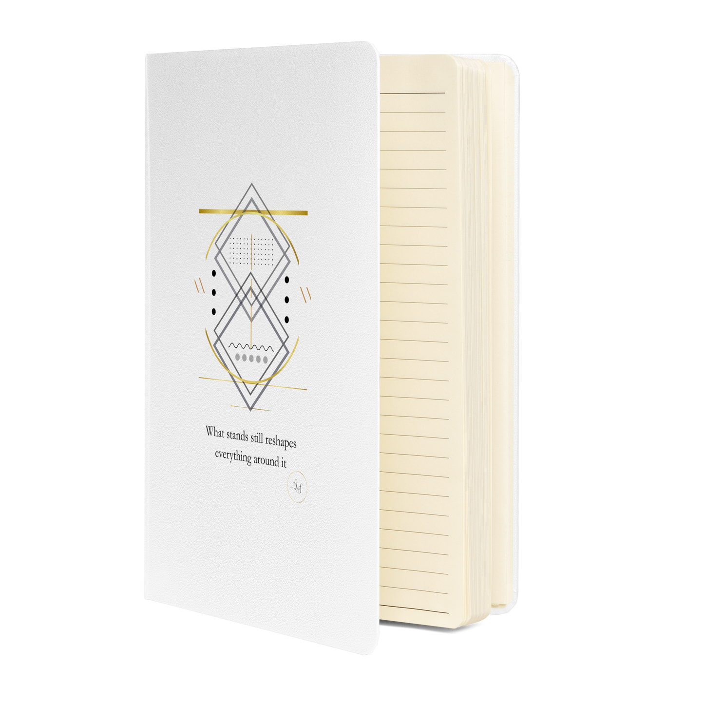 Stillness Reshapes – Hardcover Notebook