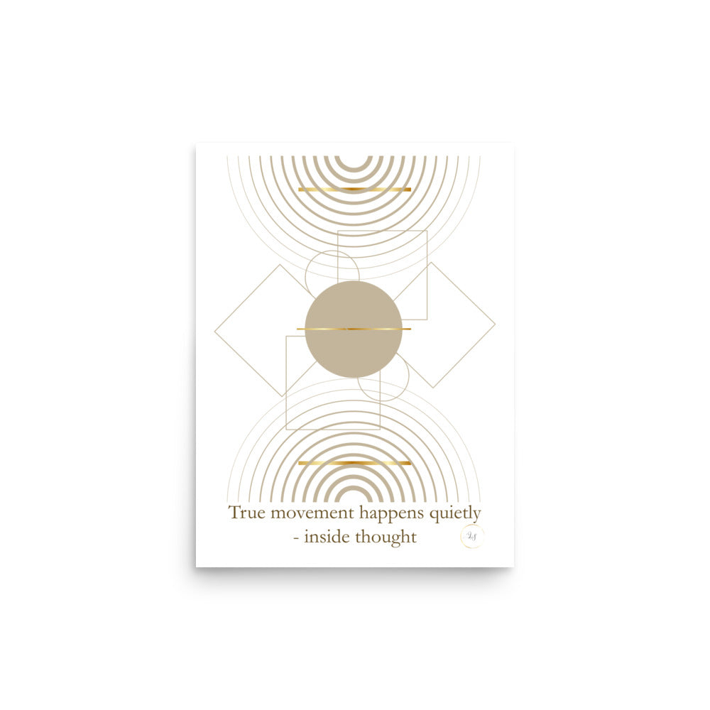 Inside Thought minimalist matte poster in 12x16 inch size, front view