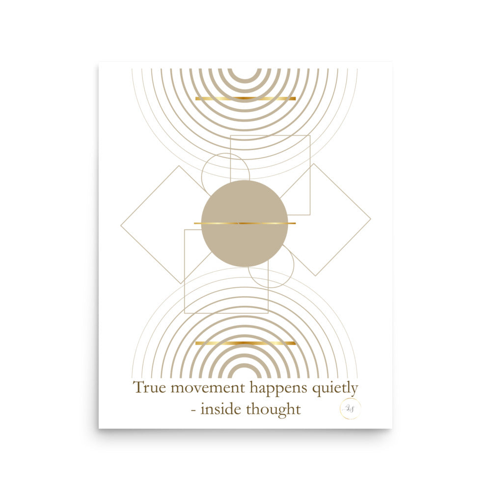 Inside Thought minimalist matte poster in 16x20, front view