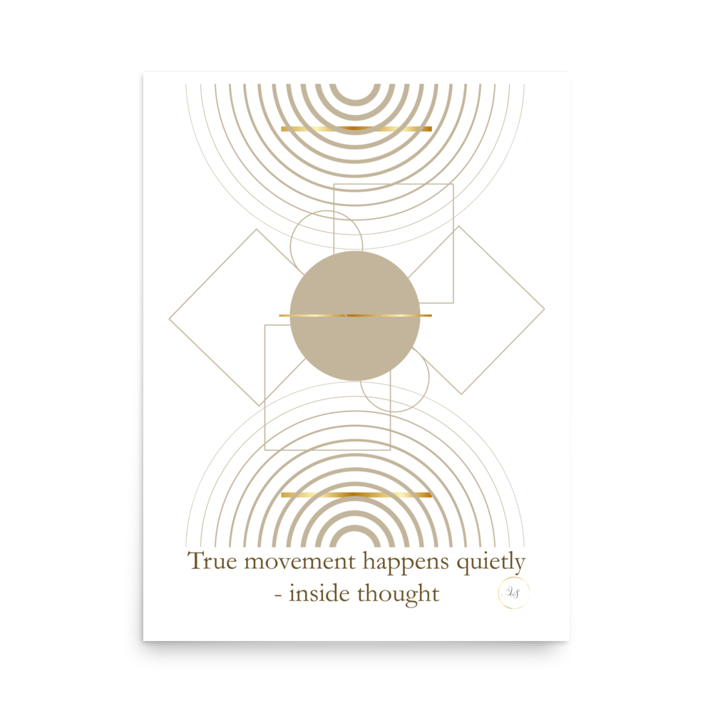 Inside Thought minimalist matte poster in 18x24 inch size, front view