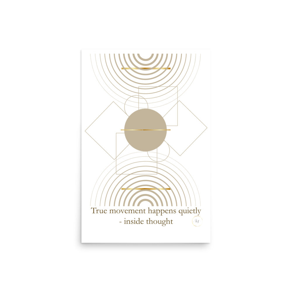 Inside Thought minimalist matte poster 20x30 inch size, front view