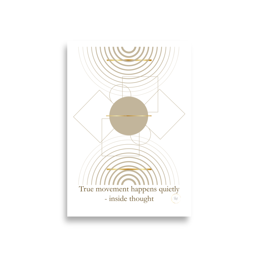 Inside Thought minimalistmatte poster in 23.3x33.1 inch size, front view