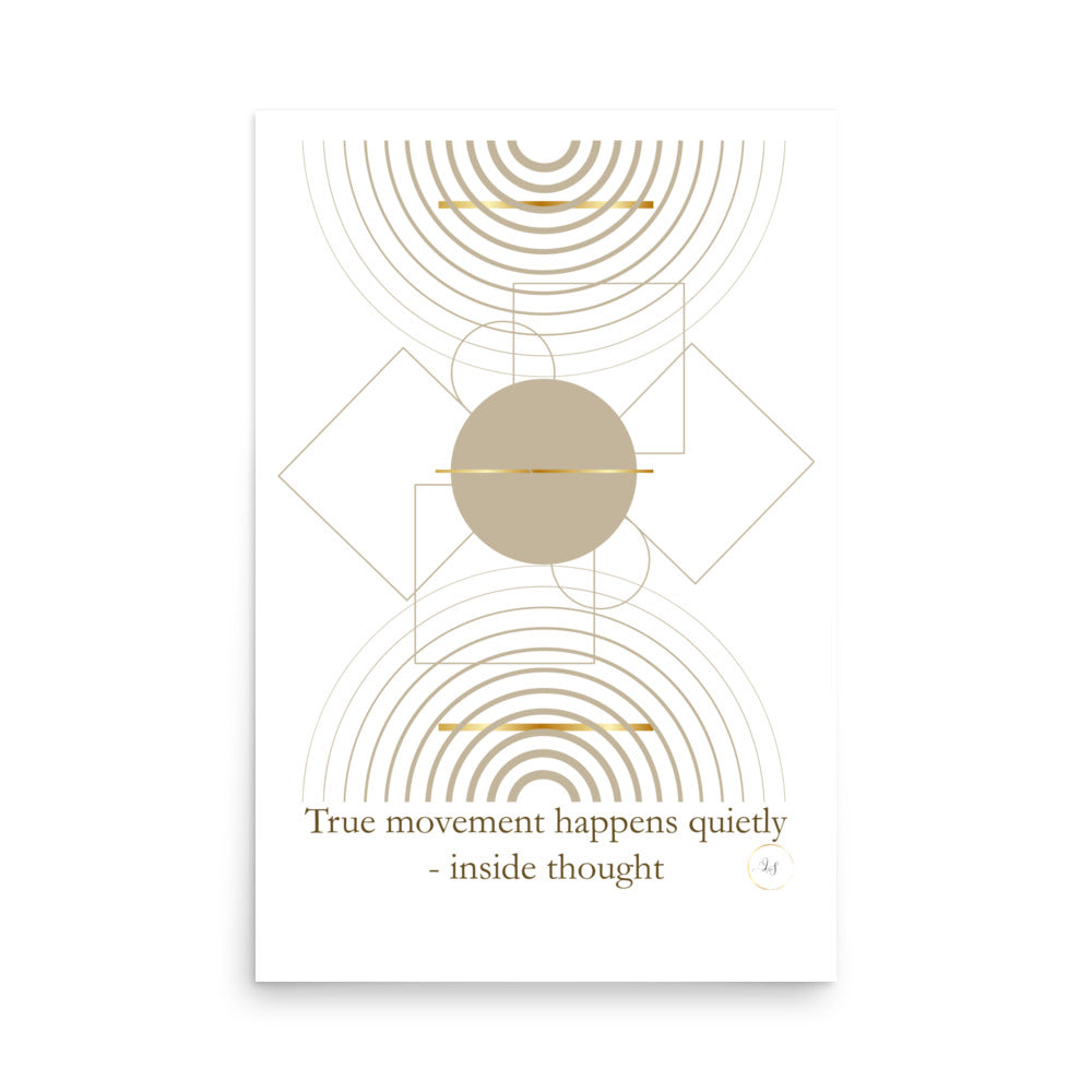 Inside Thought minimalist matte poster in 24x36 inch size, front view