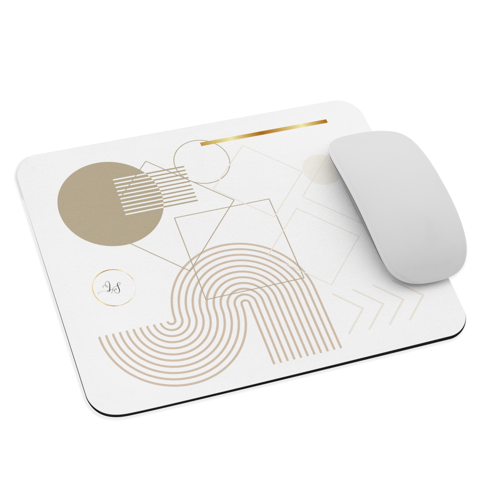 Lumine Workspace mouse pad with minimalist neutral geometric design