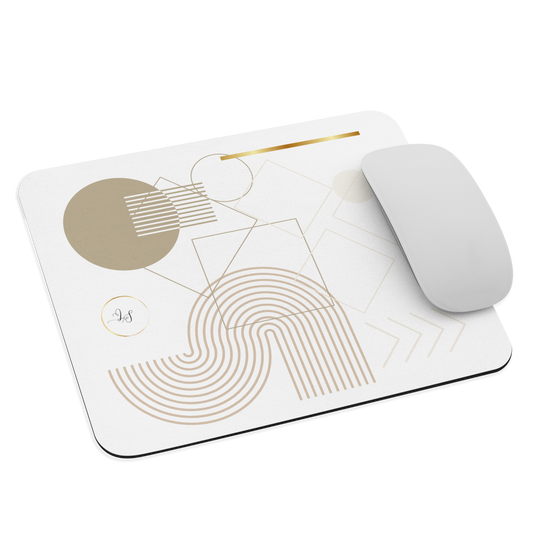 Lumine Workspace mouse pad with minimalist neutral geometric design