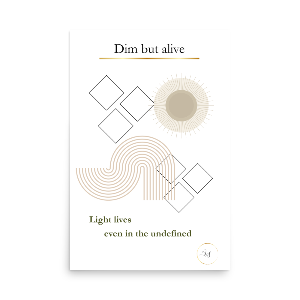 Minimalist geometric matte poster in 24x36 size, front view