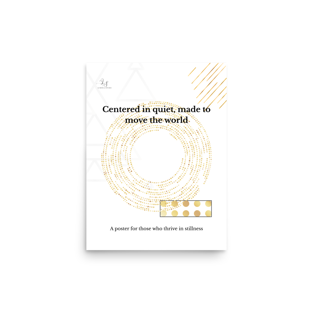 Minimalist geometric matte poster in 12x16 size, front view