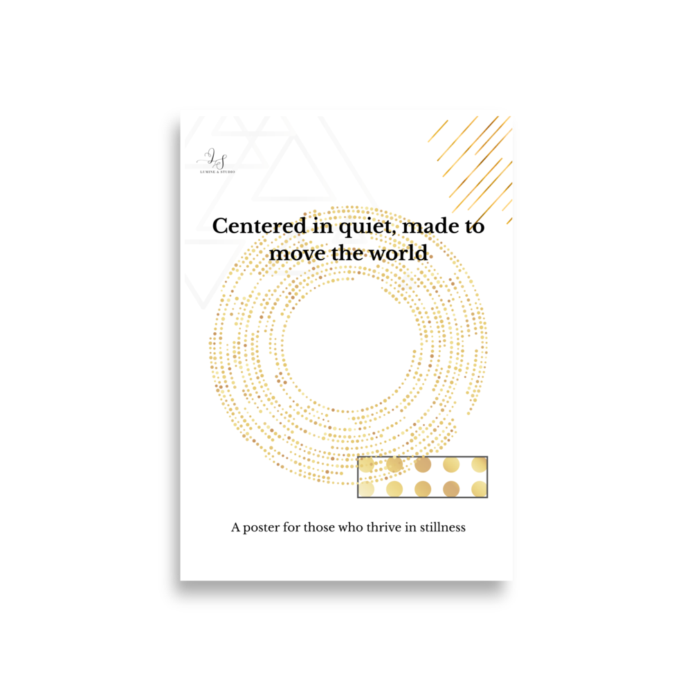 Minimalist geometric matte poster in A1 size