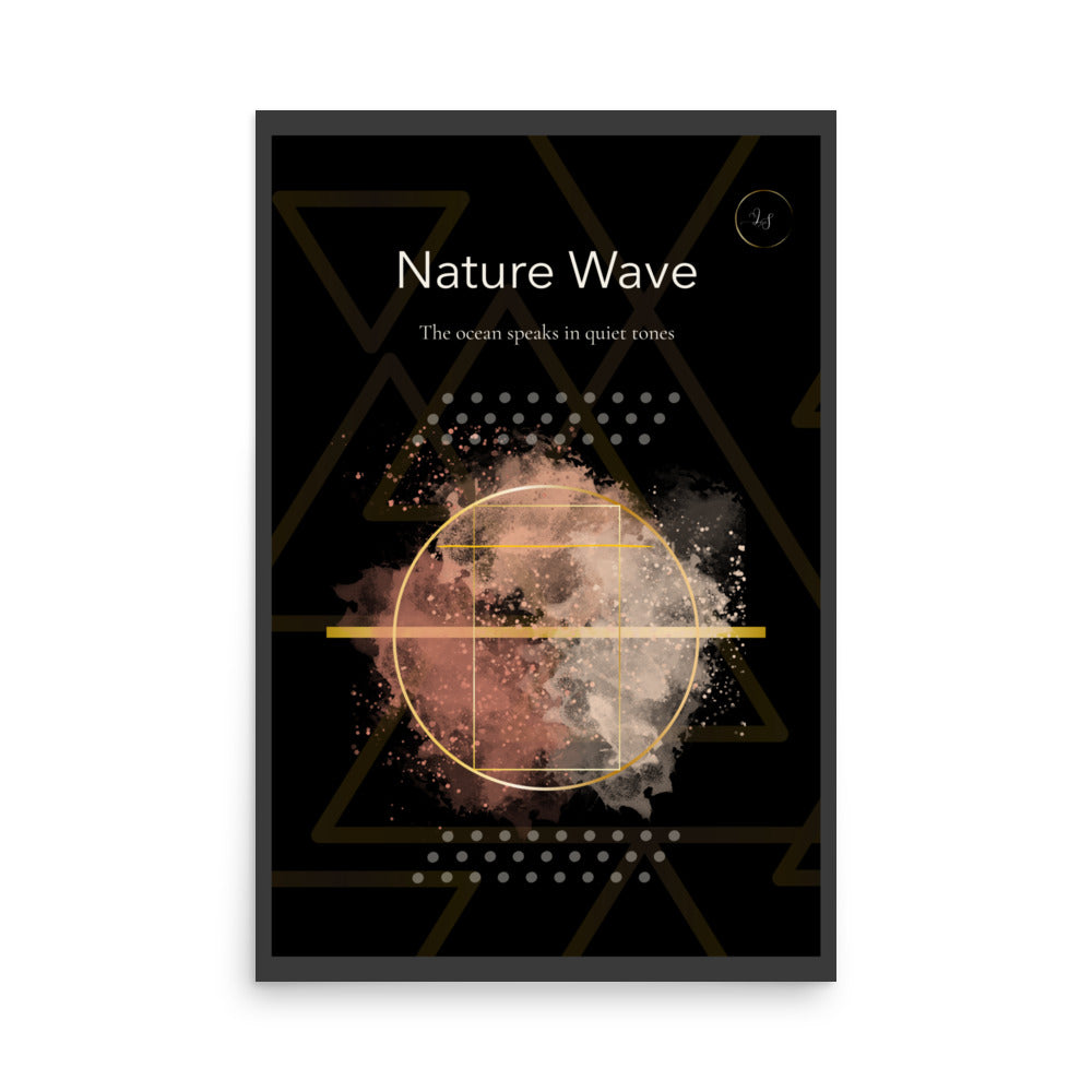 Nature Wave minimalist abstract wall art print size 24*36