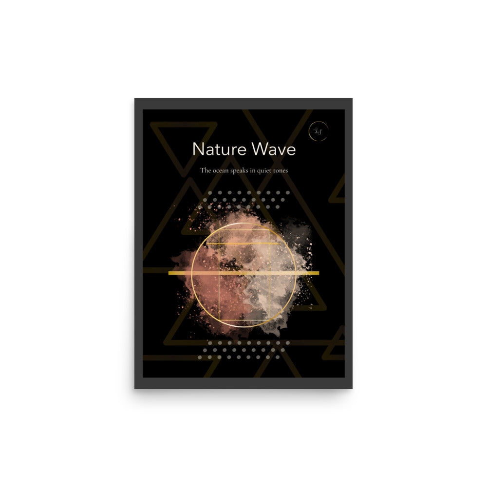 Nature Wave minimalist abstract wall art print size 12*16
