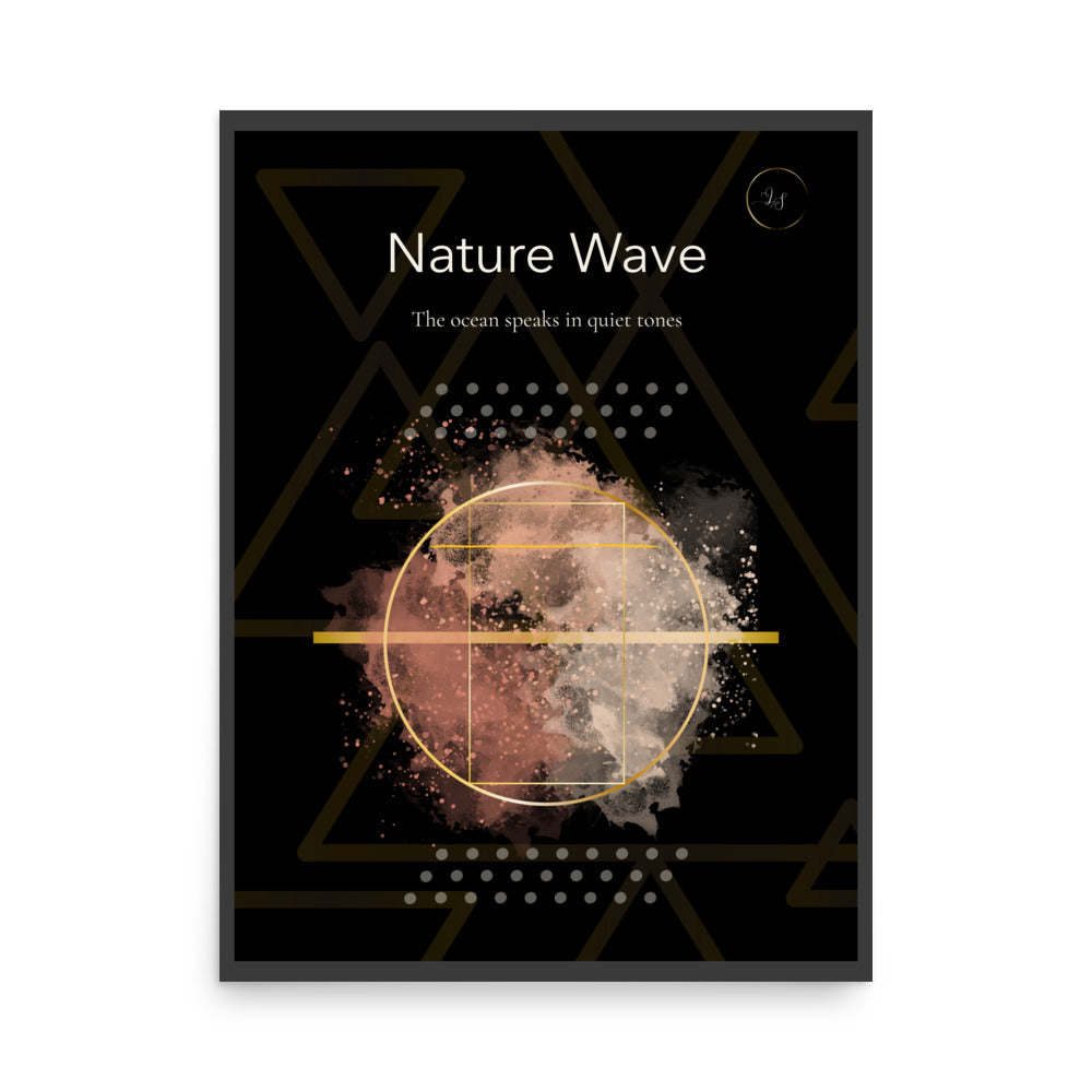 Nature Wave minimalist abstract wall art print size 18*24