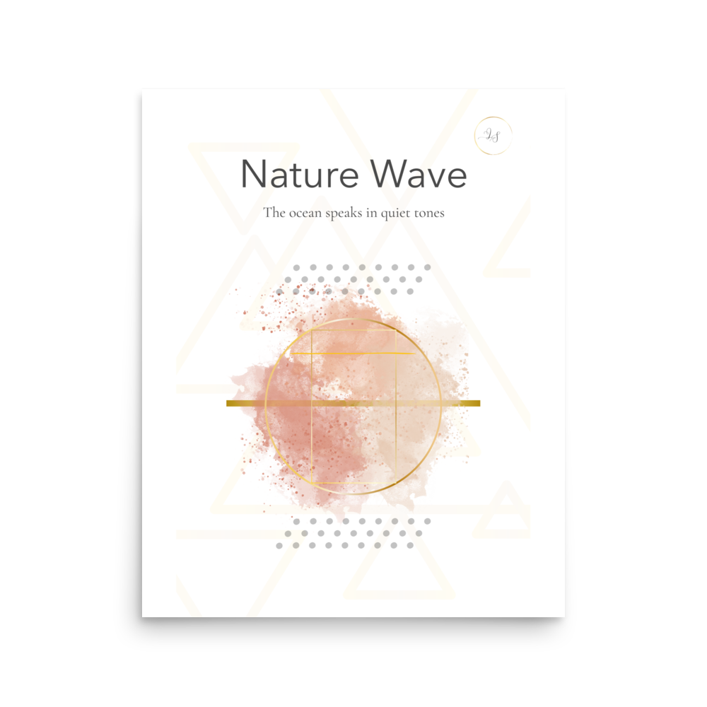 Nature Wave minimalist abstract wall art print size 16*20