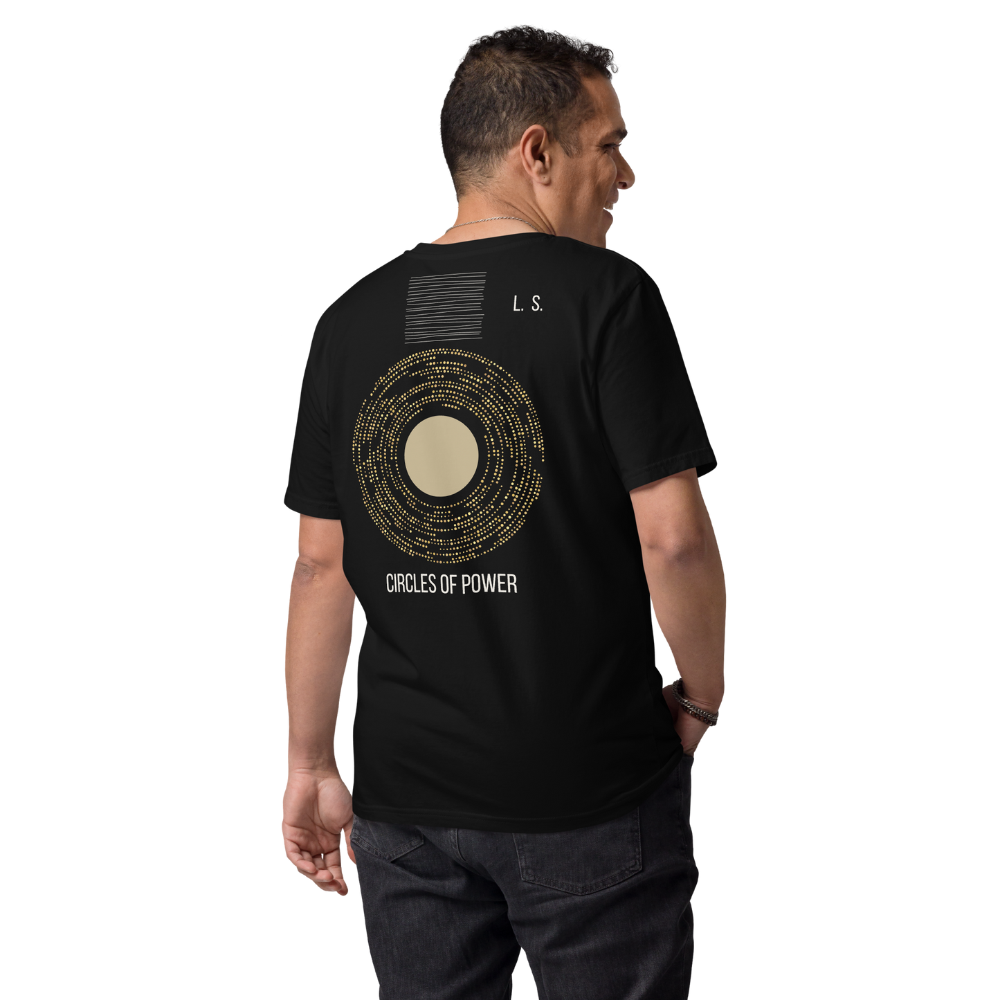 Circles od Power - Organic Black T - Shirt