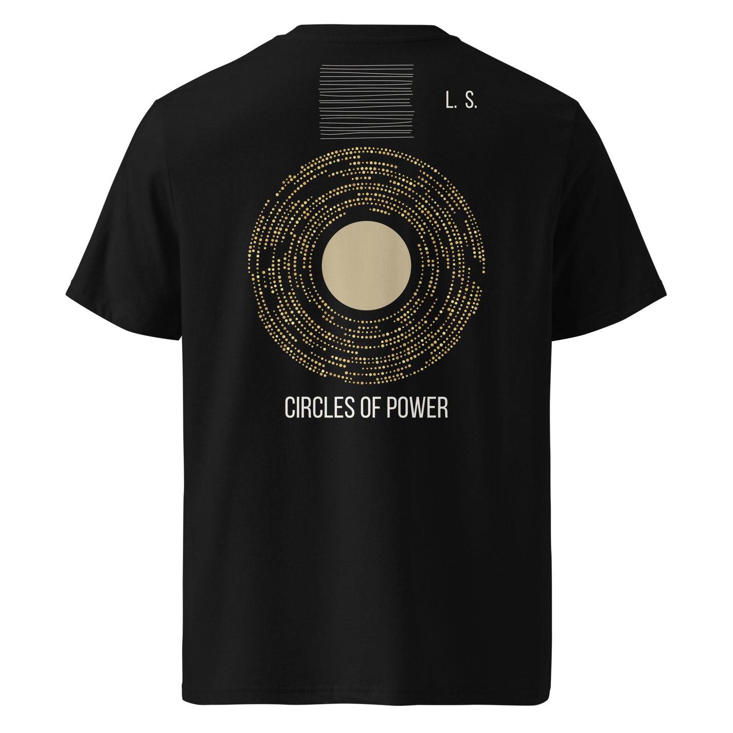 Circles od Power - Organic Black T - Shirt